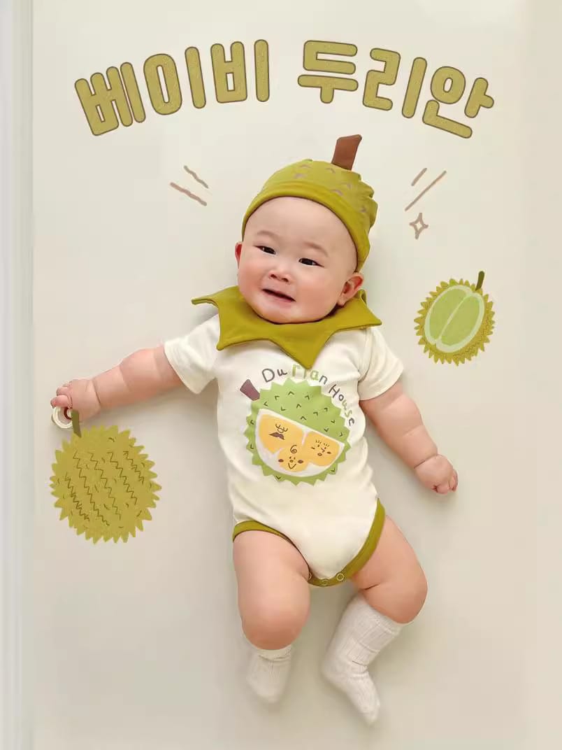 Durian Short Sleeve Romper With Hat ドリアン 半袖ロンパース【mh0013391】 TOMMY'S GIFTS 半袖ロンパース