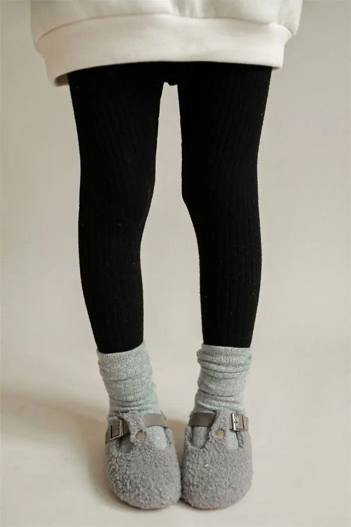 -キッズ リブニット レギンス パンツ【mh0000216】 - mamahalo shop - レギンスパンツ -  べビー服 - 子供服 - 男の子 - 女の子