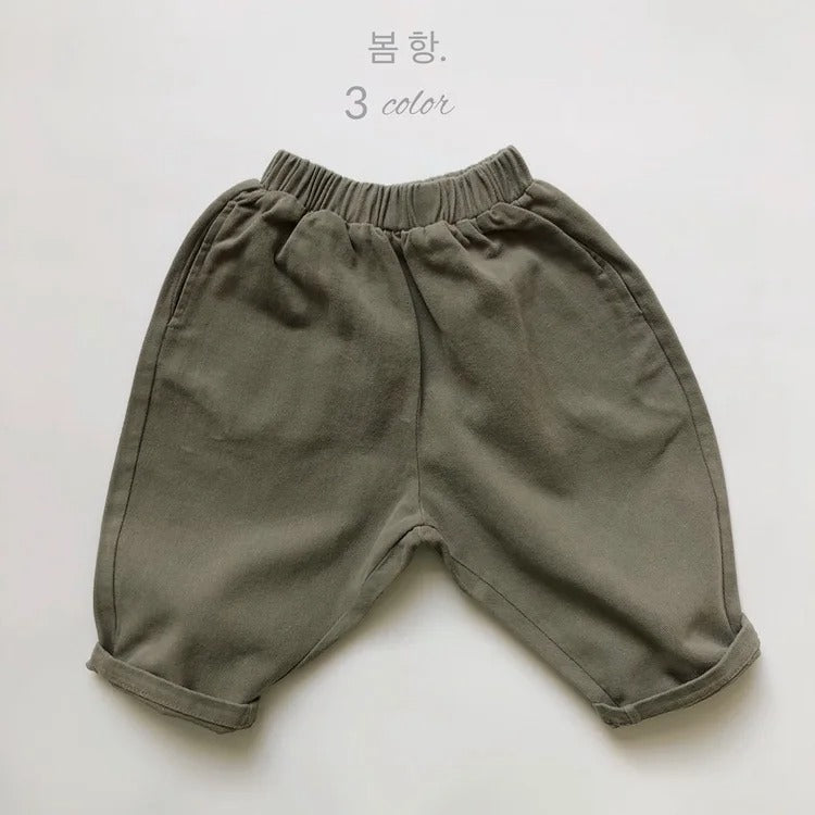 -キッズ シンプル ルーズ パンツ - mamahalo shop - ロングパンツ・スウェットパンツ -  べビー服 - 子供服 - 男の子 - 女の子