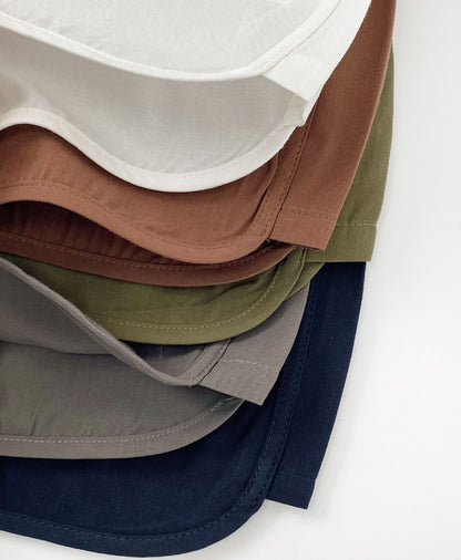 Elastic Waist Drawstring Dolphin Shorts 無地 ショートパンツ【mh0012840】 Gikv king ハーフパンツ・ショートパンツ