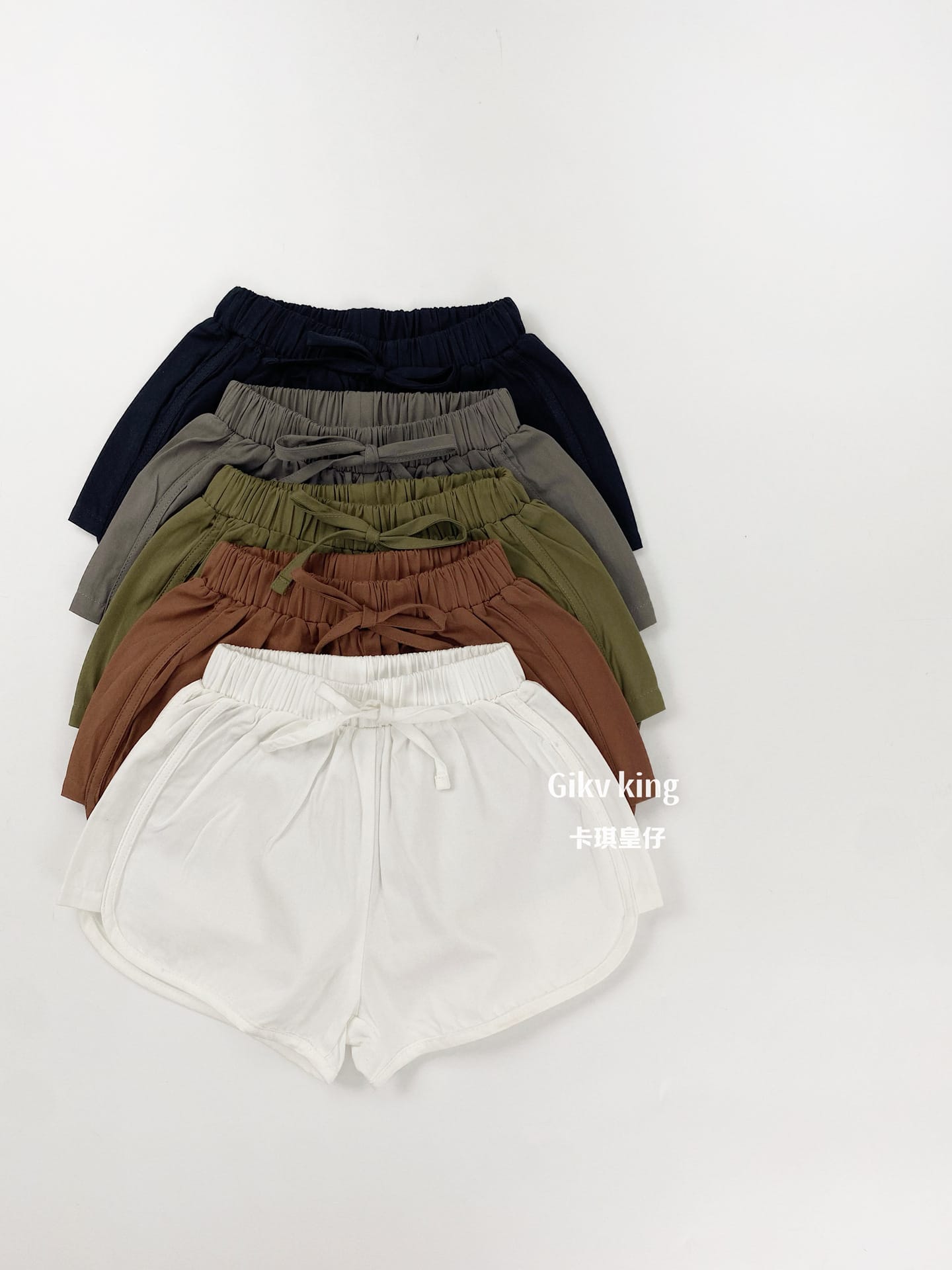 Elastic Waist Drawstring Dolphin Shorts 無地 ショートパンツ【mh0012840】 Gikv king ハーフパンツ・ショートパンツ