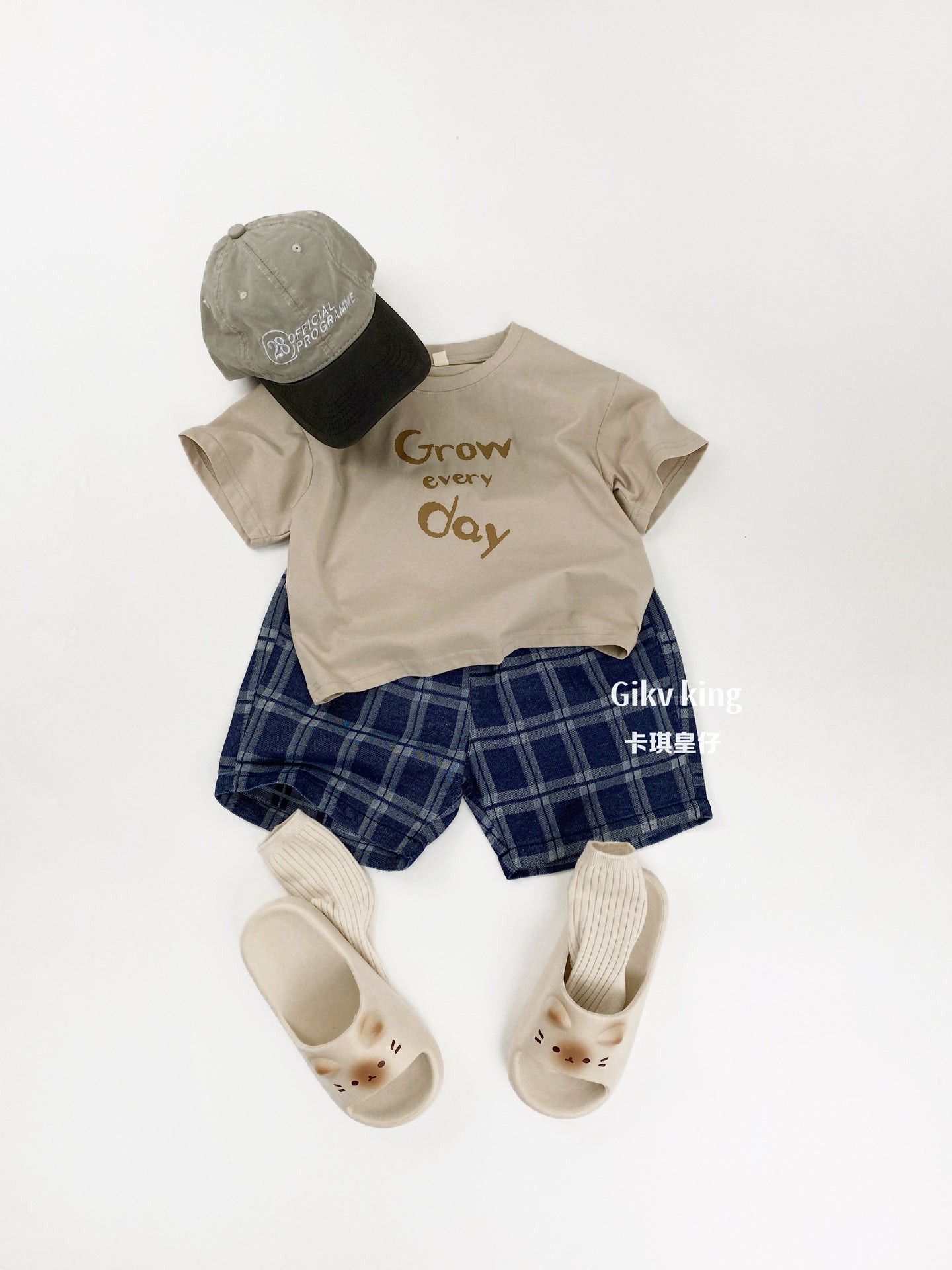 Elastic Waistband Denim Short Pants グラフチェック ハーフパンツ【mh0012842】 Gikv king ハーフパンツ・ショートパンツ