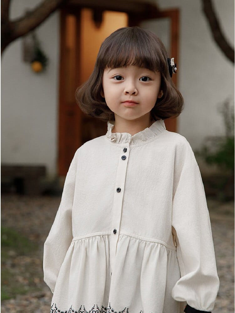 Embroidered Blouse Gingham Pants 裾刺繍 ブラウス ギンガム パンツ セットアップ【mh0012727】 YoehYaul 長袖セットアップ