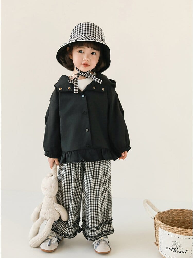 Embroidered Blouse Gingham Pants 裾刺繍 ブラウス ギンガム パンツ セットアップ【mh0012727】 YoehYaul 長袖セットアップ
