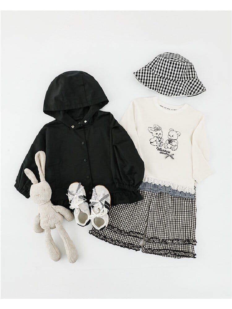 Embroidered Blouse Gingham Pants 裾刺繍 ブラウス ギンガム パンツ セットアップ【mh0012727】 YoehYaul 長袖セットアップ