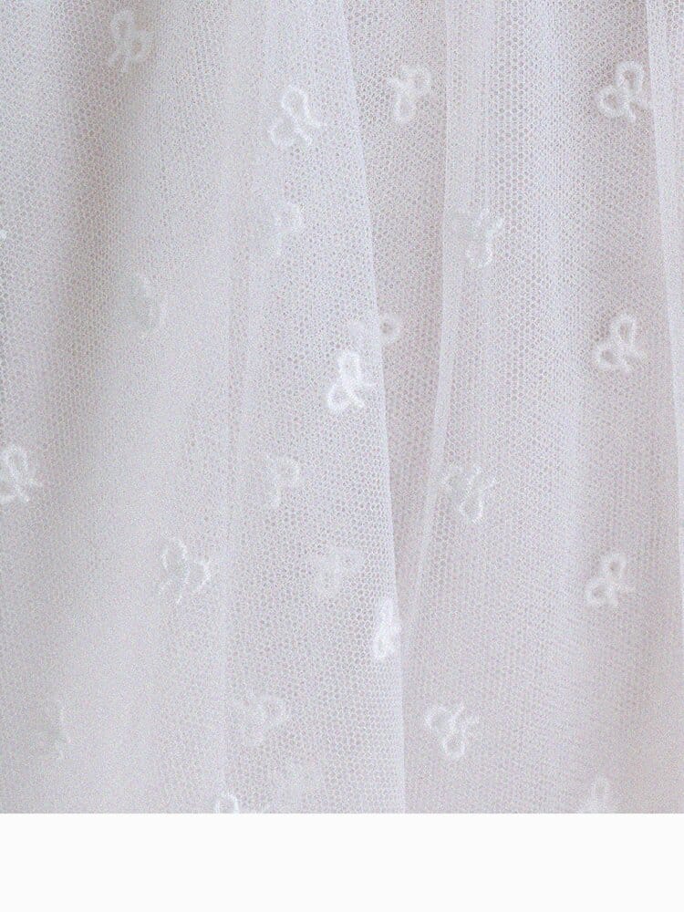 Embroidered Gauze Princess Dress フリル ノースリーブワンピース【mh0013173】 yunerma ノースリーブワンピース