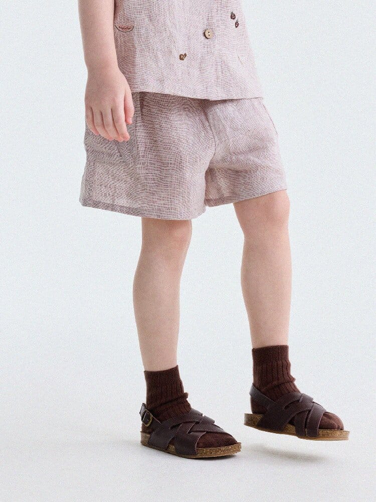 Embroidered Linen Sleeveless Shirt Shorts フルーツ刺繍 ノースリーブシャツ ショートパンツ【mh0013187】 yunerma ノースリーブセットアップ