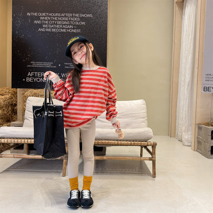 Embroidered Ribbed Leggings 01 刺繍 リブ レギンスパンツ【mh0012456】 ADbaby レギンスパンツ