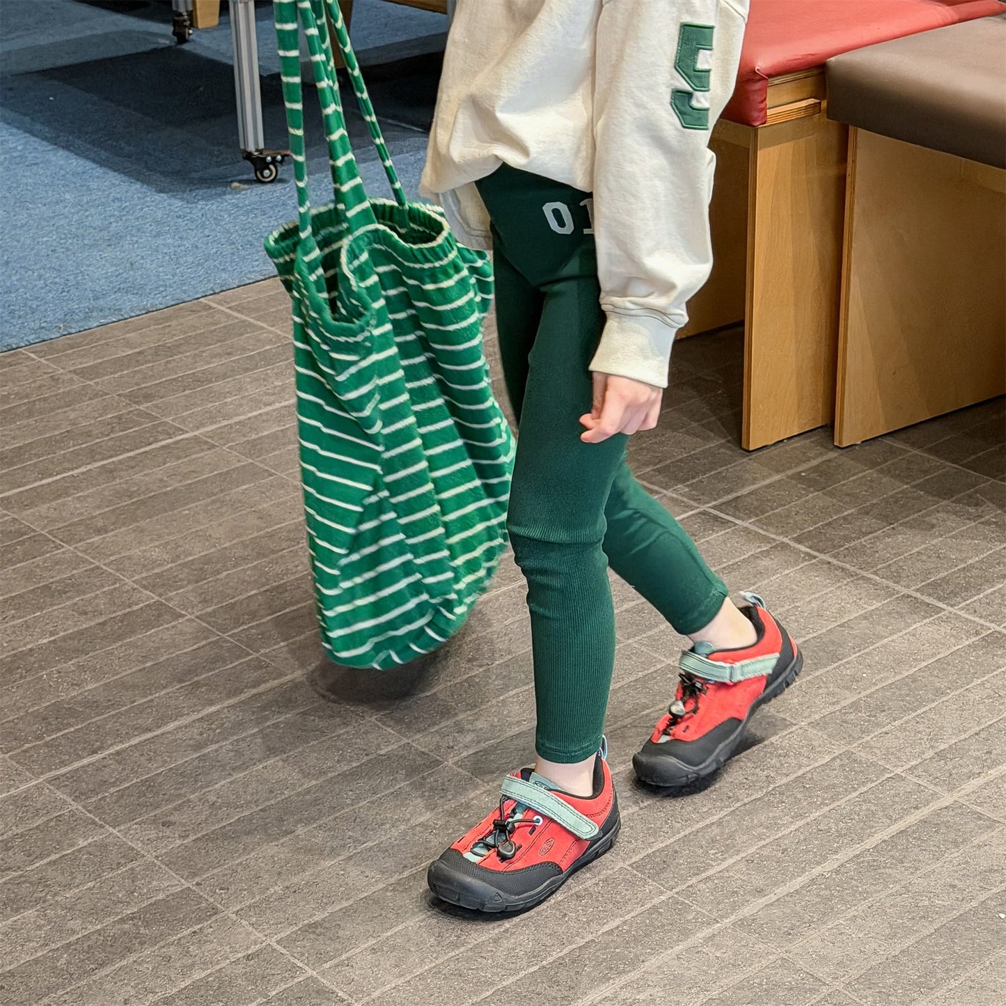 Embroidered Ribbed Leggings 01 刺繍 リブ レギンスパンツ【mh0012456】 ADbaby レギンスパンツ