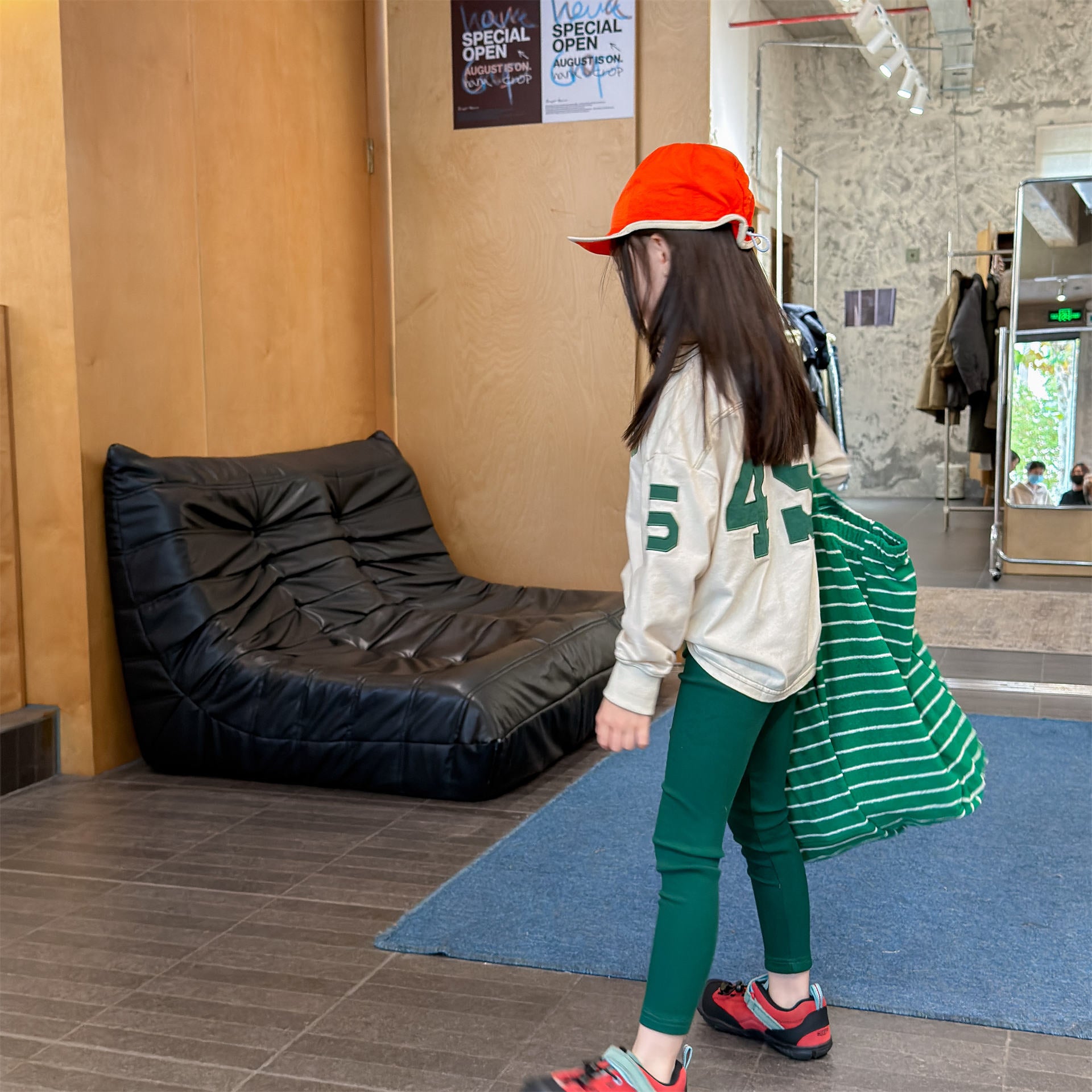 Embroidered Ribbed Leggings 01 刺繍 リブ レギンスパンツ【mh0012456】 ADbaby レギンスパンツ