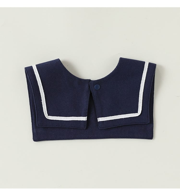 Embroidered Sailor Collar Bib セーラー スタイ つけ襟【mh0013498】 Beitaoya よだれかけ