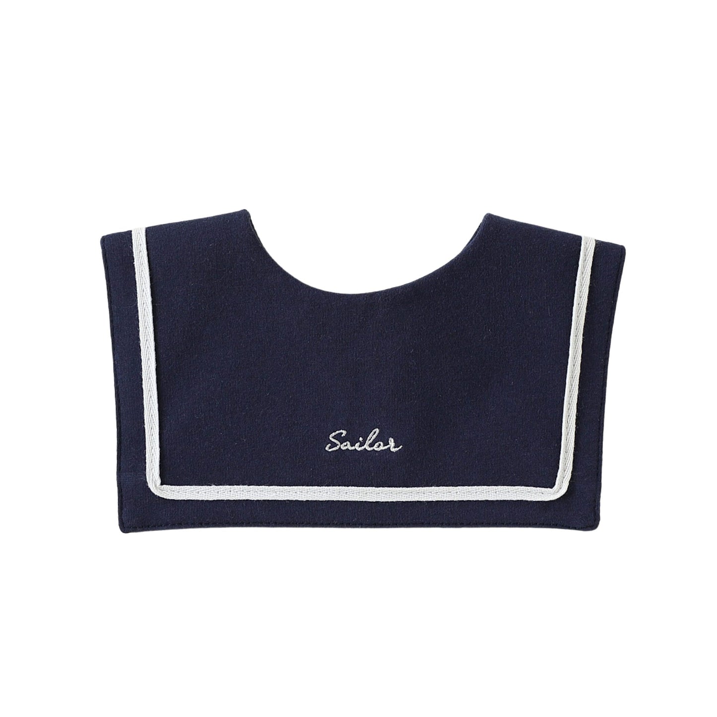 Embroidered Sailor Collar Bib セーラー スタイ つけ襟【mh0013498】 Navy / One Size Beitaoya よだれかけ