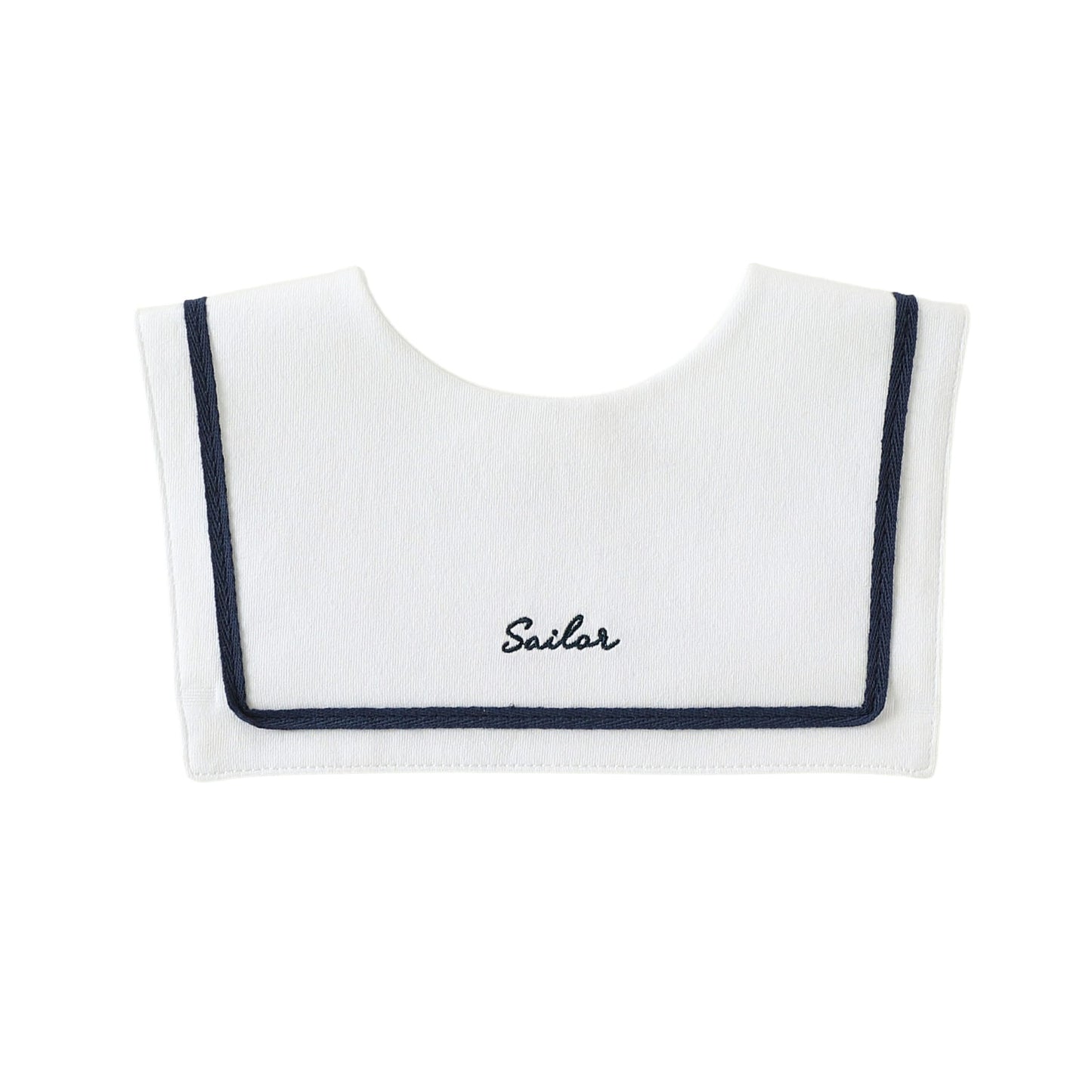 Embroidered Sailor Collar Bib セーラー スタイ つけ襟【mh0013498】 White / One Size Beitaoya よだれかけ