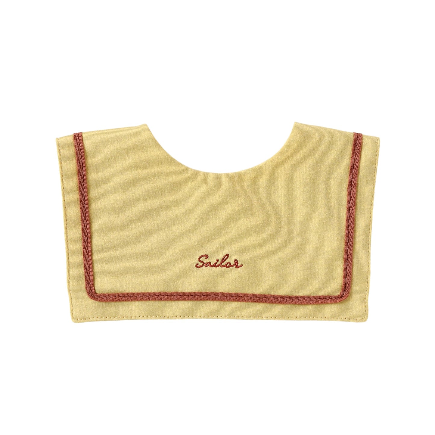 Embroidered Sailor Collar Bib セーラー スタイ つけ襟【mh0013498】 Yellow / One Size Beitaoya よだれかけ