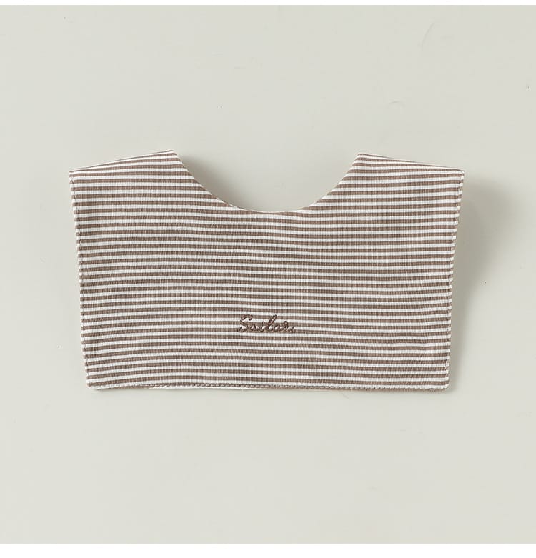 Embroidered Sailor Collar Striped Bib ボーダー セーラースタイ つけ襟【mh0013504】 Beitaoya よだれかけ
