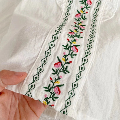 長袖セットアップ ベビーセットアップ 2点セット 長袖フリルブラウス+ショートオーバーオール サロペットバルーンパンツ【mh0006495】