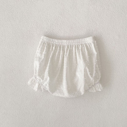 半袖セットアップ エンボスドットレースチュニックブラウス+ブルマパンツセットアップ 2点セット【mh0010153】