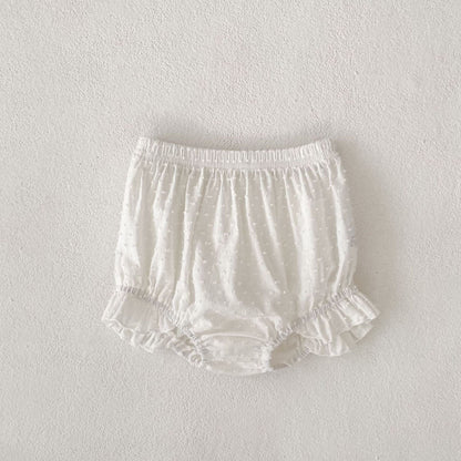 半袖セットアップ エンボスドットレースチュニックブラウス+ブルマパンツセットアップ 2点セット【mh0010153】