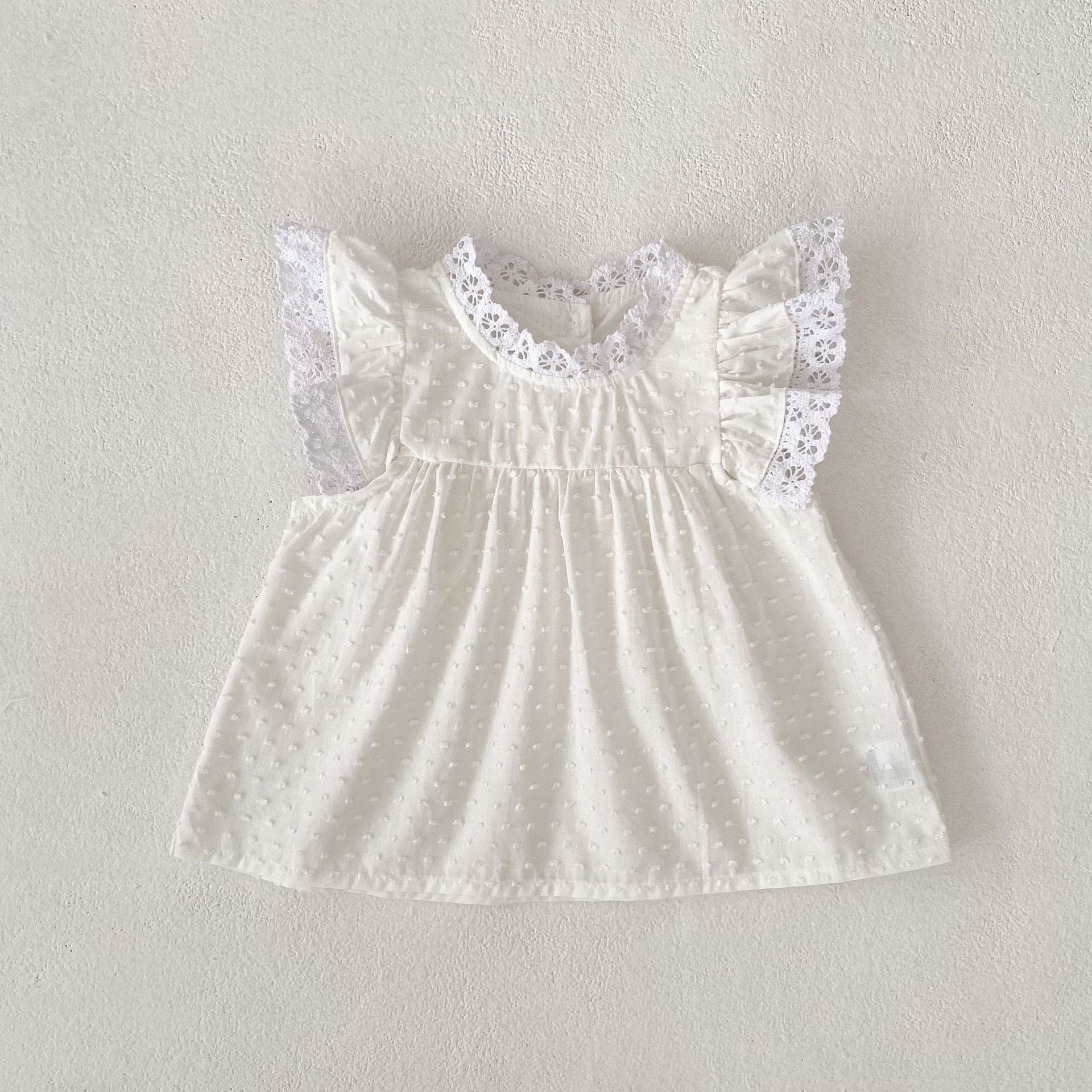 半袖セットアップ エンボスドットレースチュニックブラウス+ブルマパンツセットアップ 2点セット【mh0010153】