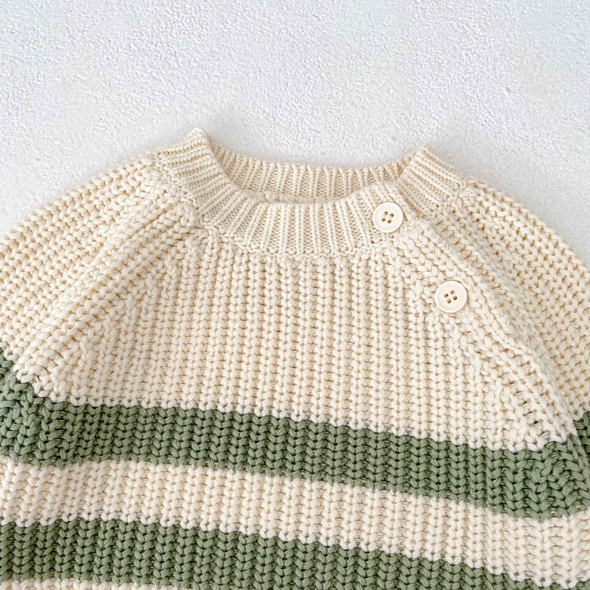 長袖セットアップ ボーダーニットセーター+ニットブルマセットアップ 2点セット【mh0010857】