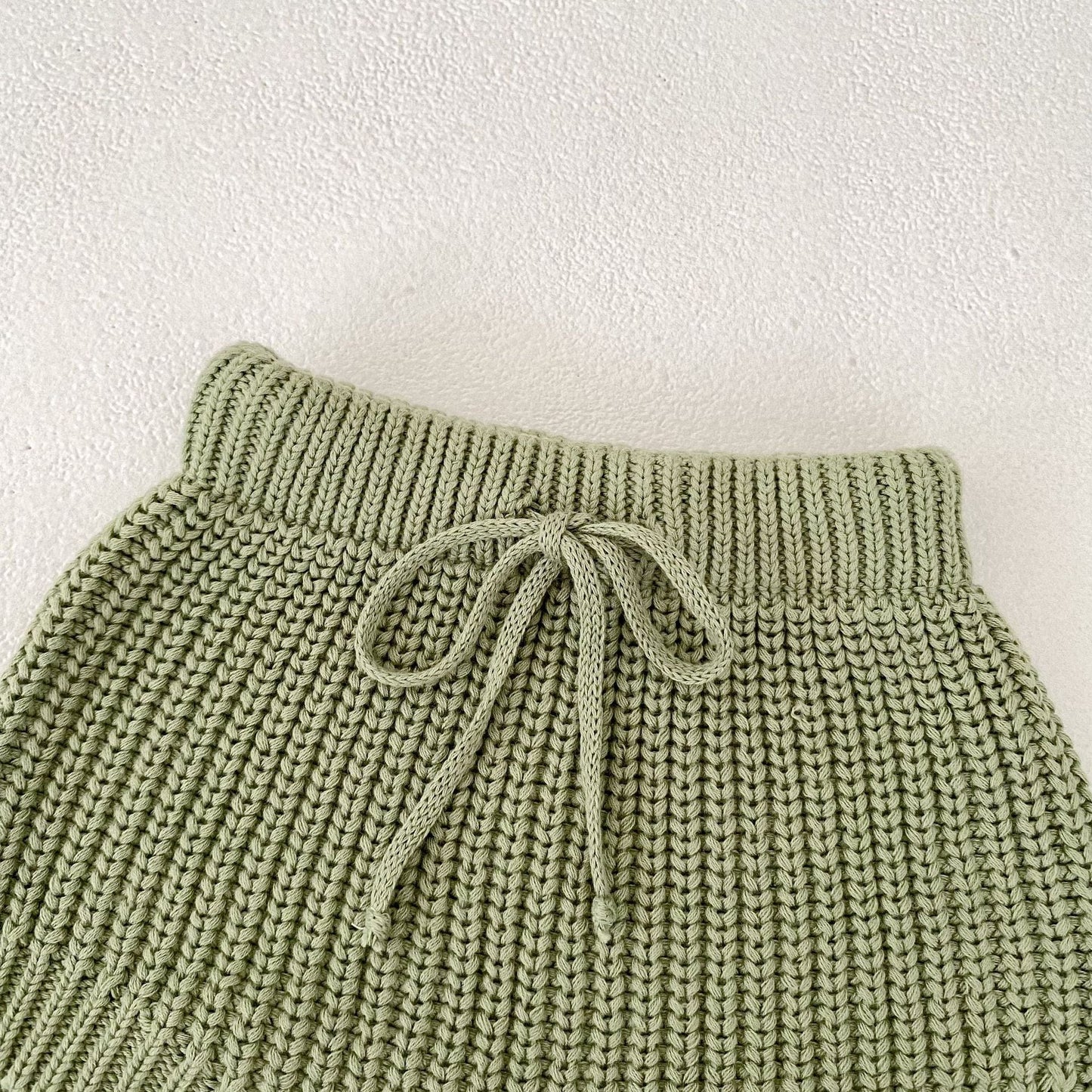 長袖セットアップ ボーダーニットセーター+ニットブルマセットアップ 2点セット【mh0010857】