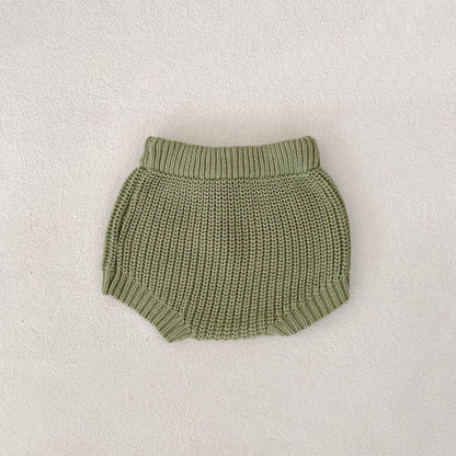 長袖セットアップ ボーダーニットセーター+ニットブルマセットアップ 2点セット【mh0010857】