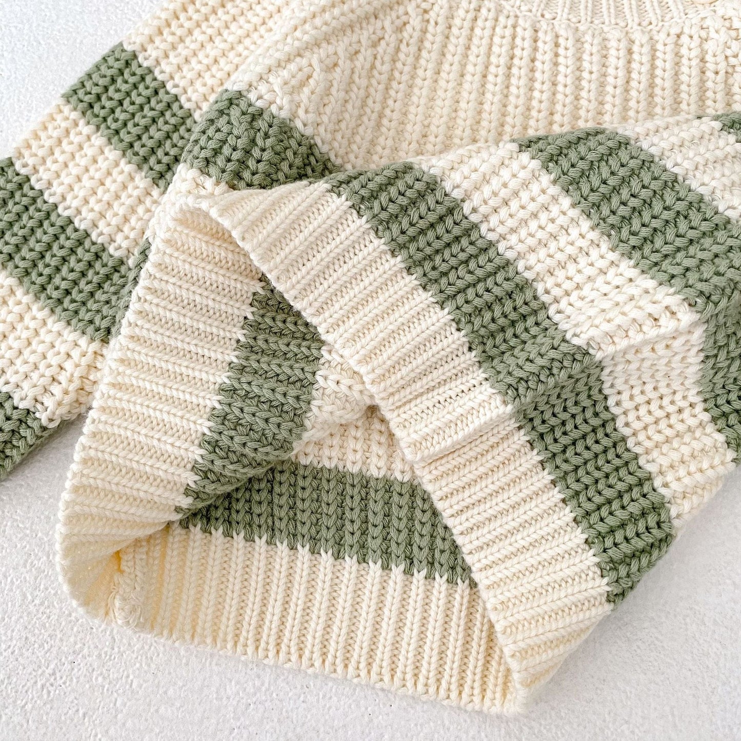 長袖セットアップ ボーダーニットセーター+ニットブルマセットアップ 2点セット【mh0010857】