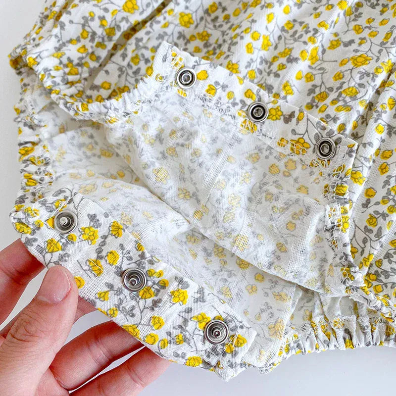 半袖ロンパース ベビーセットアップ 3点セット 半袖ボディスーツ+レースエプロンスカート+ボンネット帽子【mh0006238】