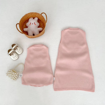 ノースリーブロンパース 3D Bunny Knit Vest & Romper Set 立体 うさぎ ニット ベスト ロンパース【mh0012169】