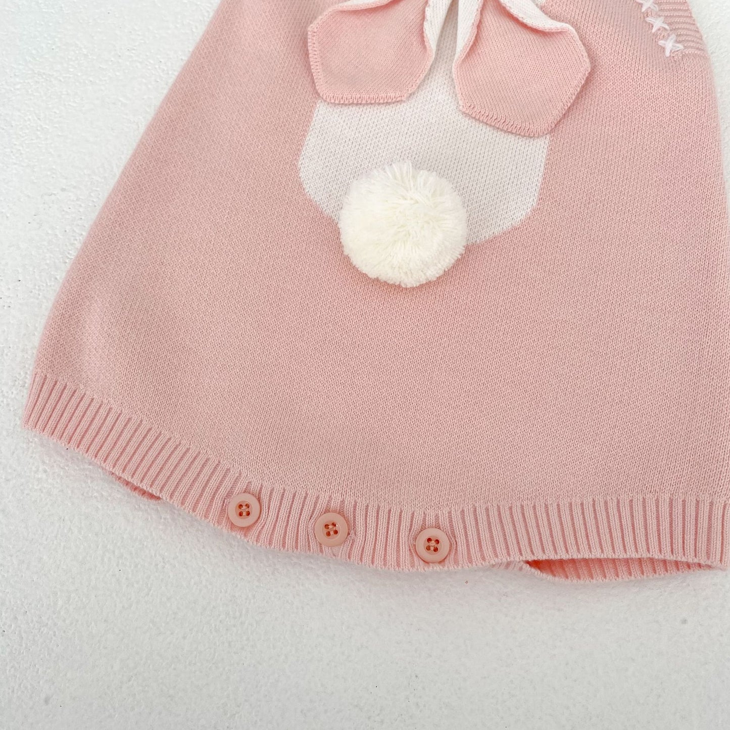 ノースリーブロンパース 3D Bunny Knit Vest & Romper Set 立体 うさぎ ニット ベスト ロンパース【mh0012169】