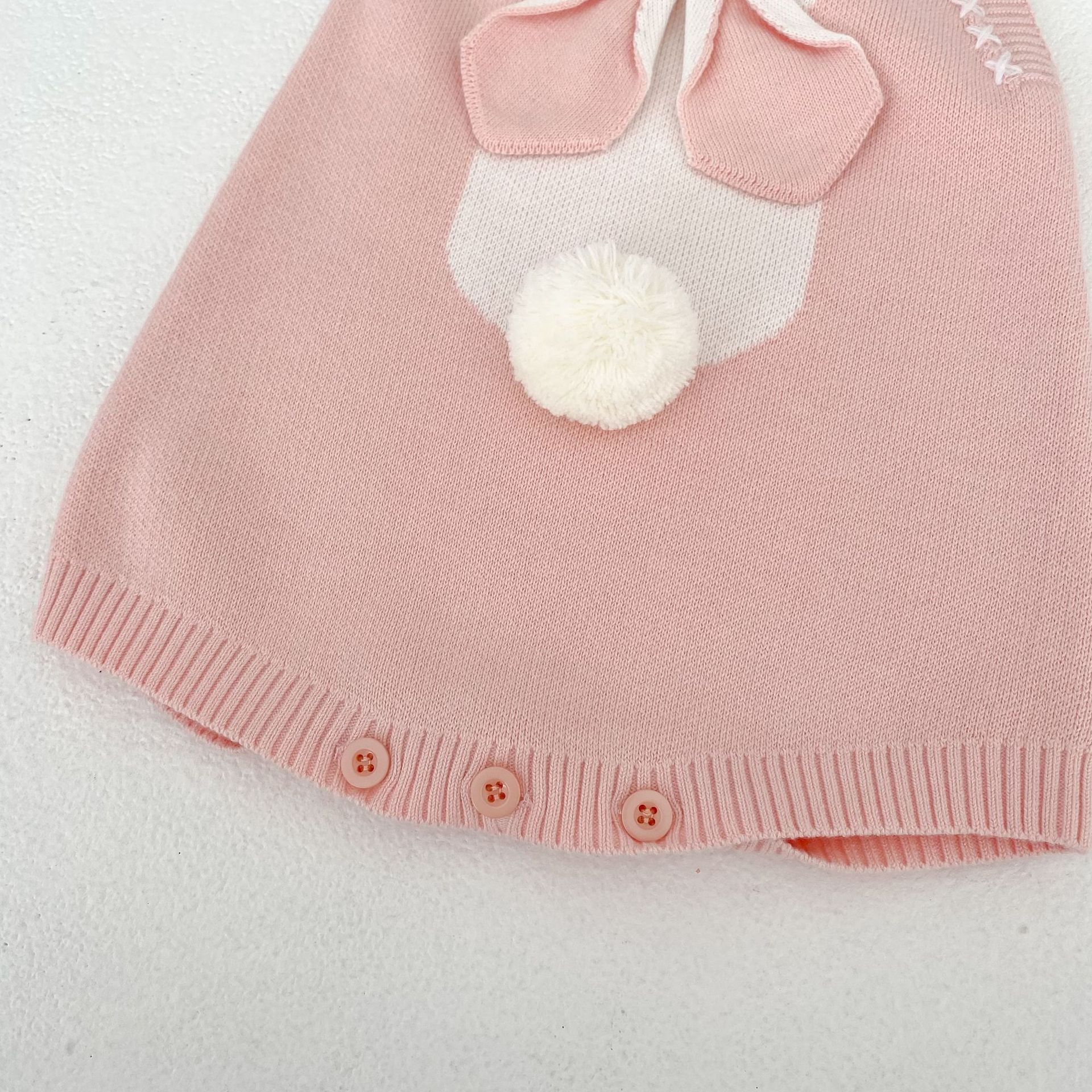 ノースリーブロンパース 3D Bunny Knit Vest & Romper Set 立体 うさぎ ニット ベスト ロンパース【mh0012169】