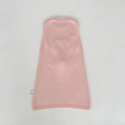 ノースリーブロンパース 3D Bunny Knit Vest & Romper Set 立体 うさぎ ニット ベスト ロンパース【mh0012169】