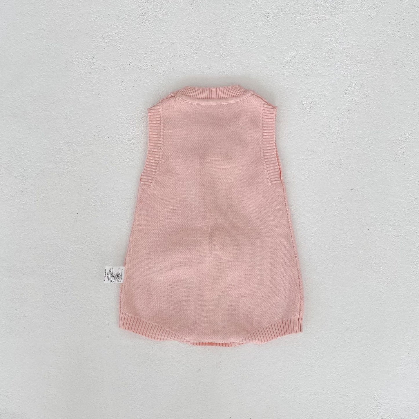 ノースリーブロンパース 3D Bunny Knit Vest & Romper Set 立体 うさぎ ニット ベスト ロンパース【mh0012169】
