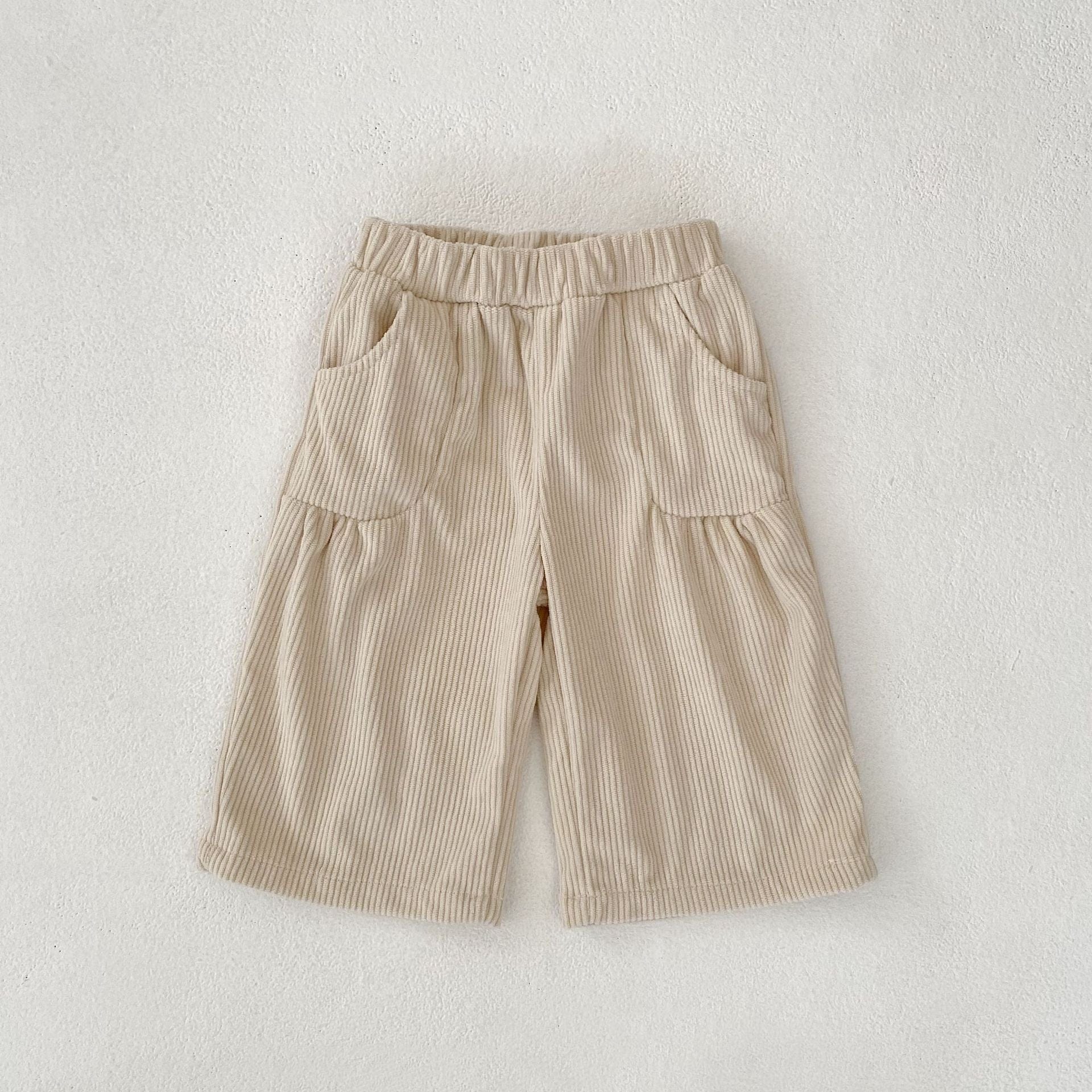 ロングパンツ・スウェットパンツ Apricot / 66cm コーデュロイワイドルーズロングパンツ【mh0010524】