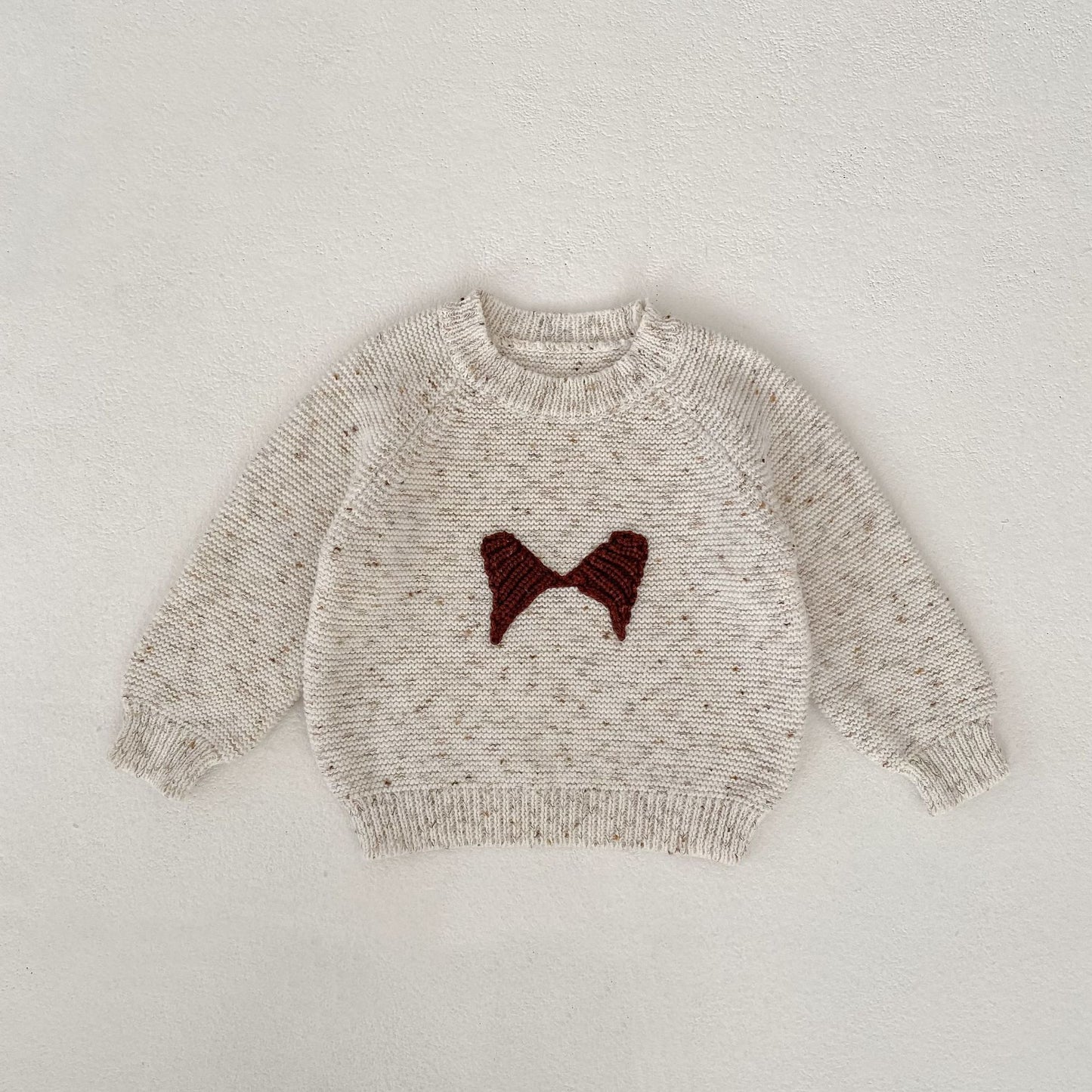 ニット・セーター Beige / 66cm Cotton Crew Neck Knitted Sweater コットン クルーネック ニット セーター【mh0012162】