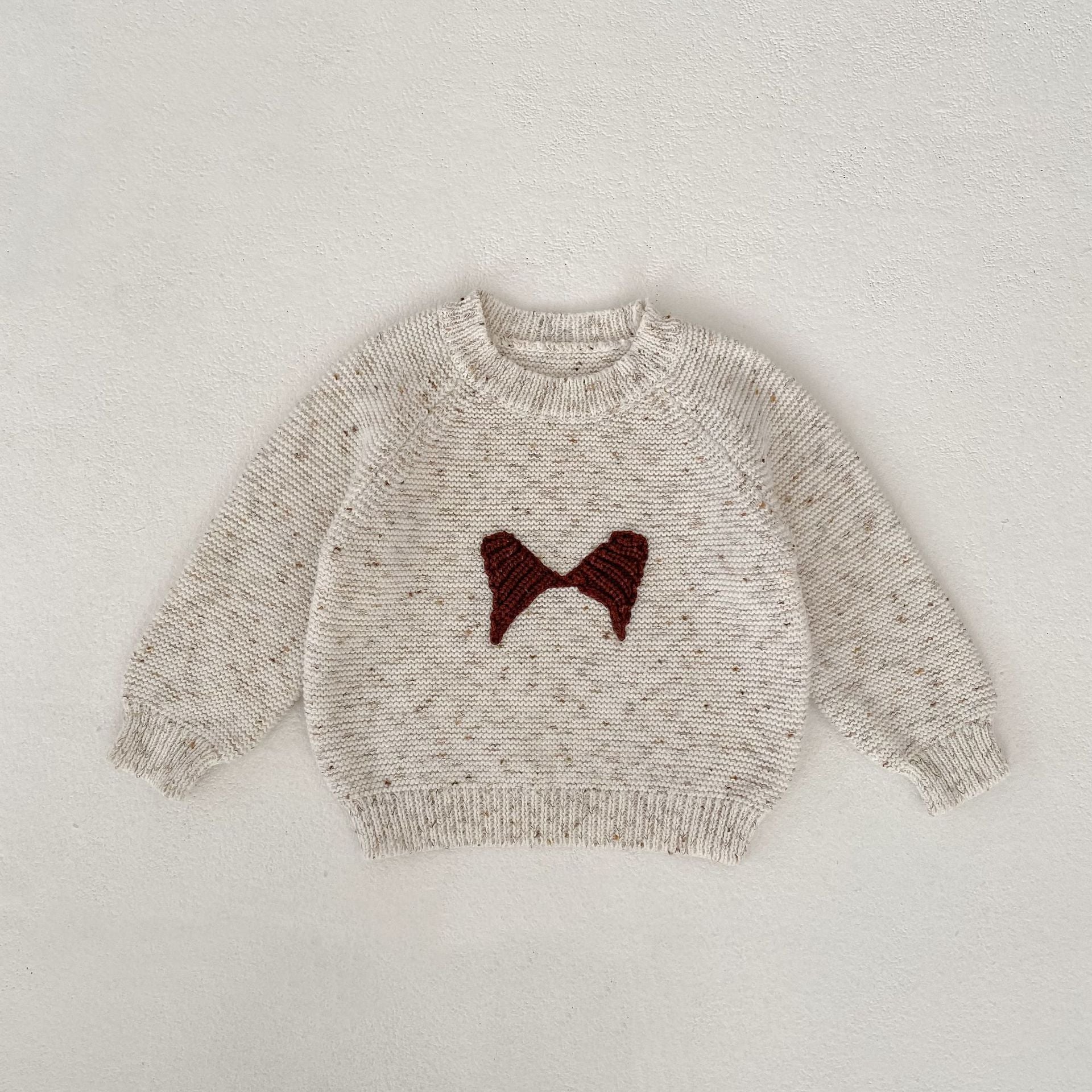 ニット・セーター Beige / 66cm Cotton Crew Neck Knitted Sweater コットン クルーネック ニット セーター【mh0012162】