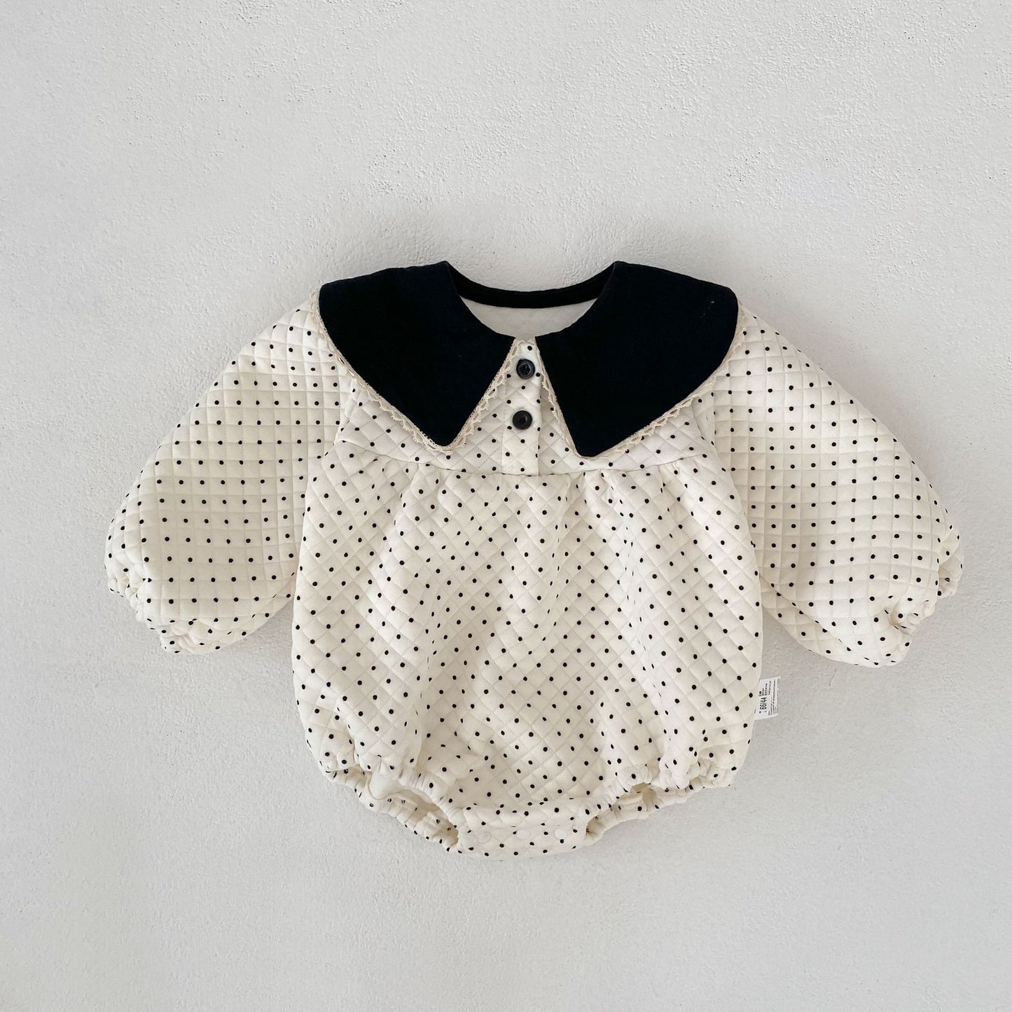 長袖ロンパース Black / 66cm Cute Long-Sleeve Romper キュート 長袖ロンパース【mh0012186】