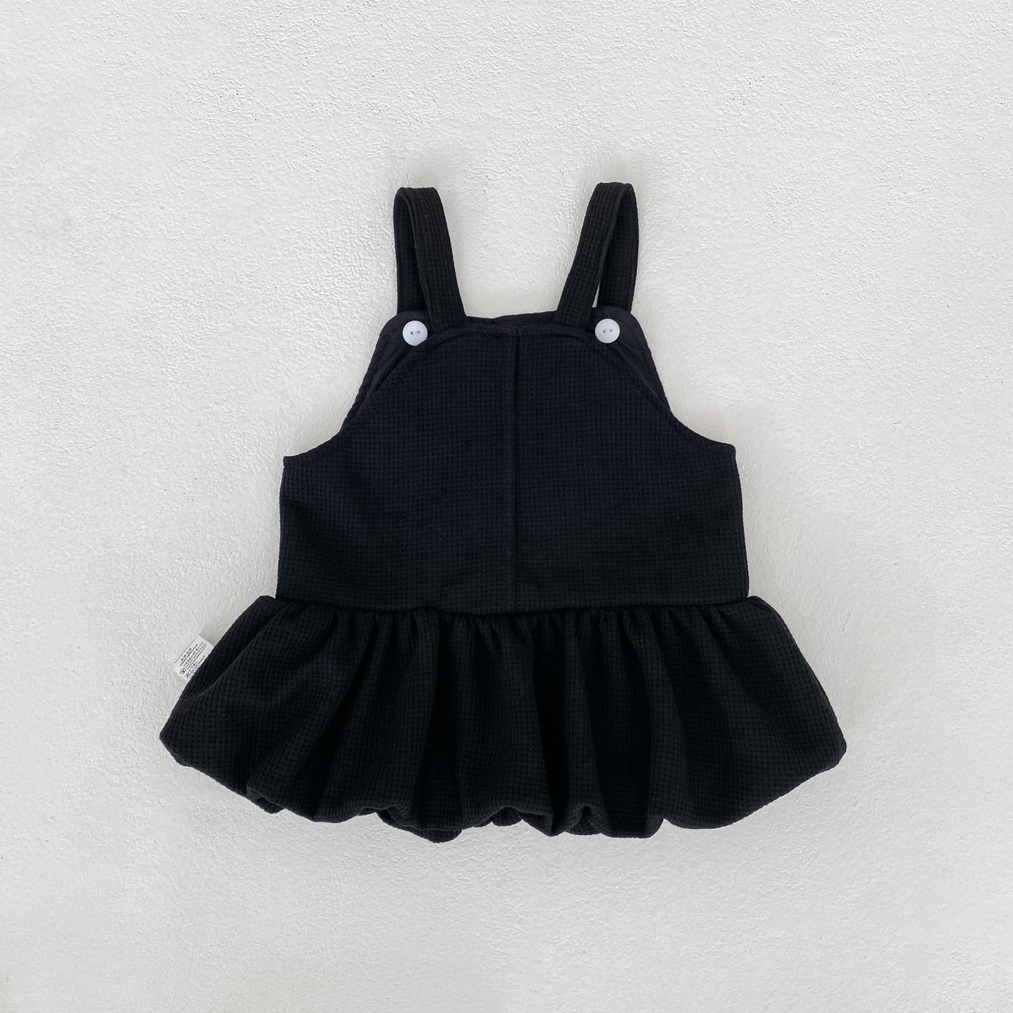 ノースリーブワンピース Black / 73cm Floral Print Suspender Dress 花柄 サスペンダー ドレス ワンピース【mh0012165】