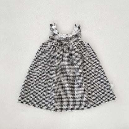 ノースリーブロンパース Black and White Dress / 80cm Girls Fashionable Dress & Jumpsuit Set ガールズ ファッション ドレス ジャンプスーツ【mh0012168】