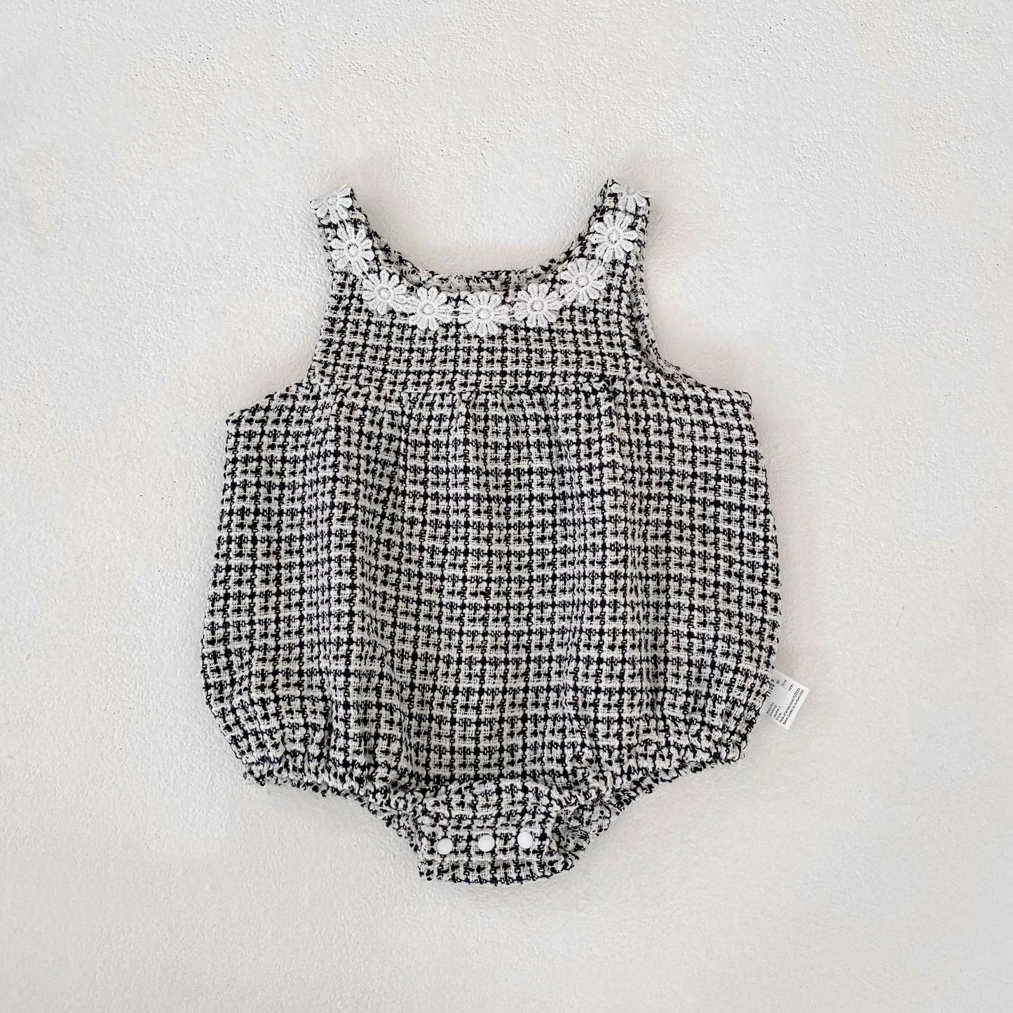 ノースリーブロンパース Black and White Romper / 66cm Girls Fashionable Dress & Jumpsuit Set ガールズ ファッション ドレス ジャンプスーツ【mh0012168】