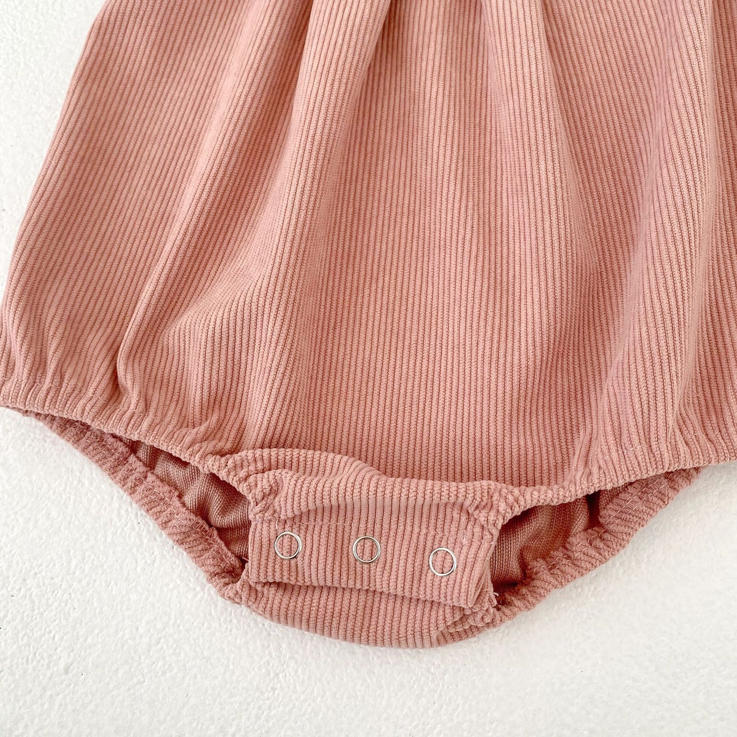 ノースリーブロンパース Bow Corduroy Romper リボン コーデュロイ 長袖ロンパース【mh0012185】