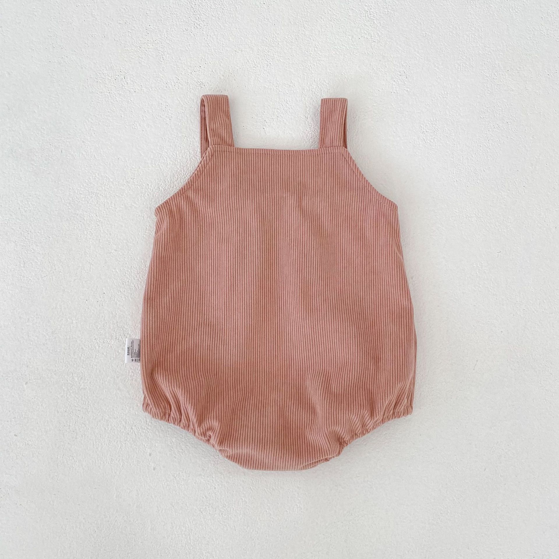 ノースリーブロンパース Bow Corduroy Romper リボン コーデュロイ 長袖ロンパース【mh0012185】