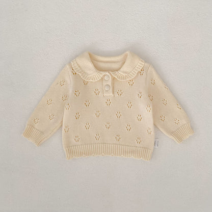 長袖セットアップ coat / 66cm Collar Knitted Shirt & Shorts 襟付き ニット 長袖シャツ ショーツ【mh0012180】