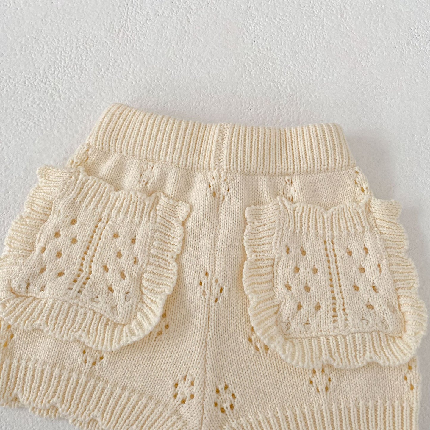 長袖セットアップ Collar Knitted Shirt & Shorts 襟付き ニット 長袖シャツ ショーツ【mh0012180】