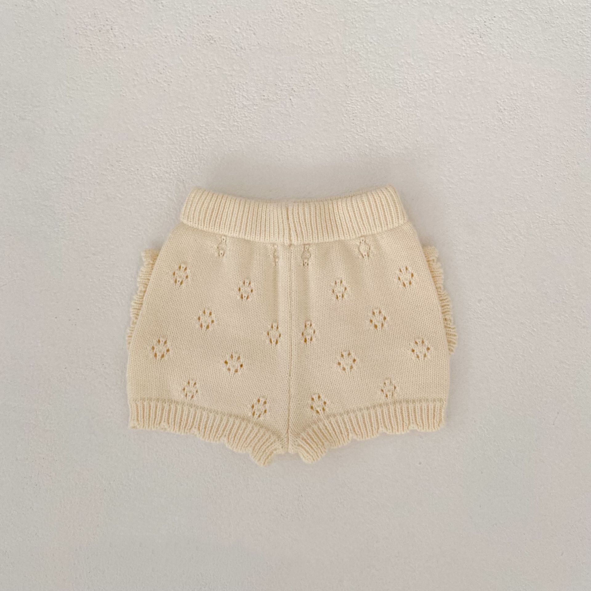 長袖セットアップ Collar Knitted Shirt & Shorts 襟付き ニット 長袖シャツ ショーツ【mh0012180】