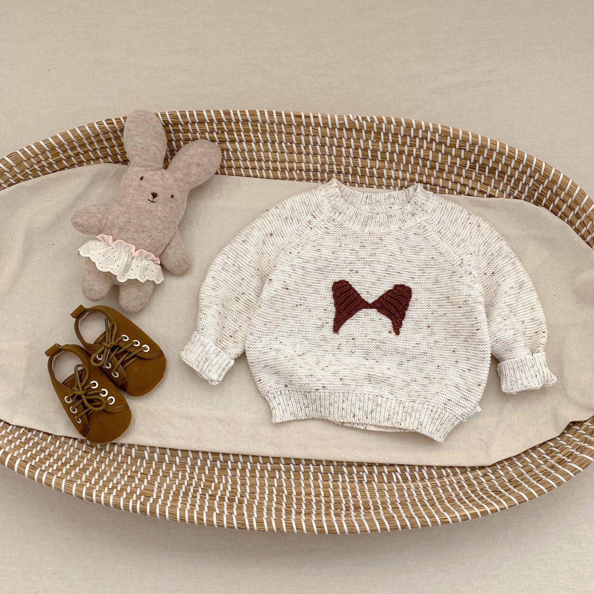 ニット・セーター Cotton Crew Neck Knitted Sweater コットン クルーネック ニット セーター【mh0012162】