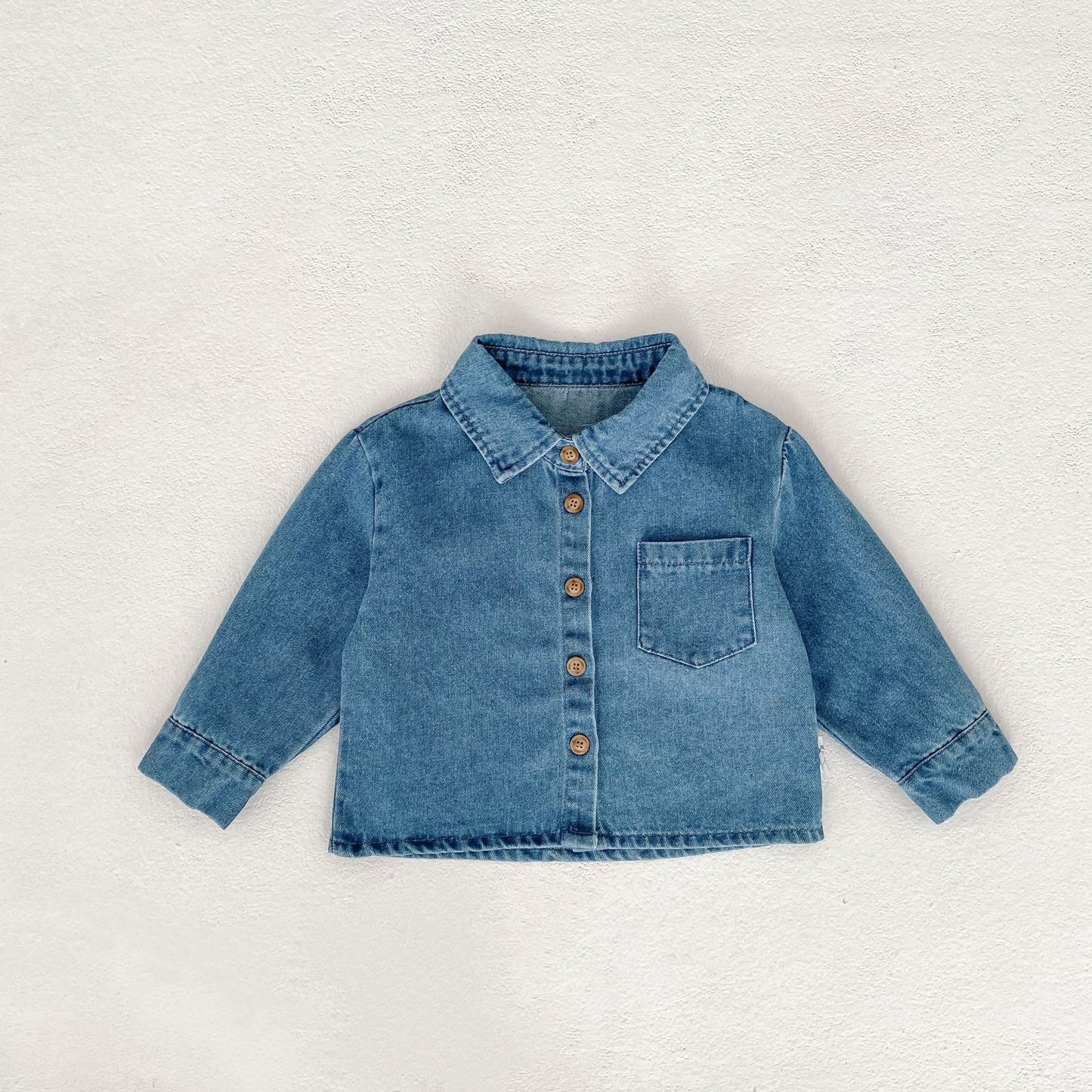 長袖シャツ・ブラウス Denim Blue / 73cm Denim Long Sleeve Shirt デニム 長袖シャツ【mh0012171】