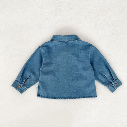 長袖シャツ・ブラウス Denim Long Sleeve Shirt デニム 長袖シャツ【mh0012171】