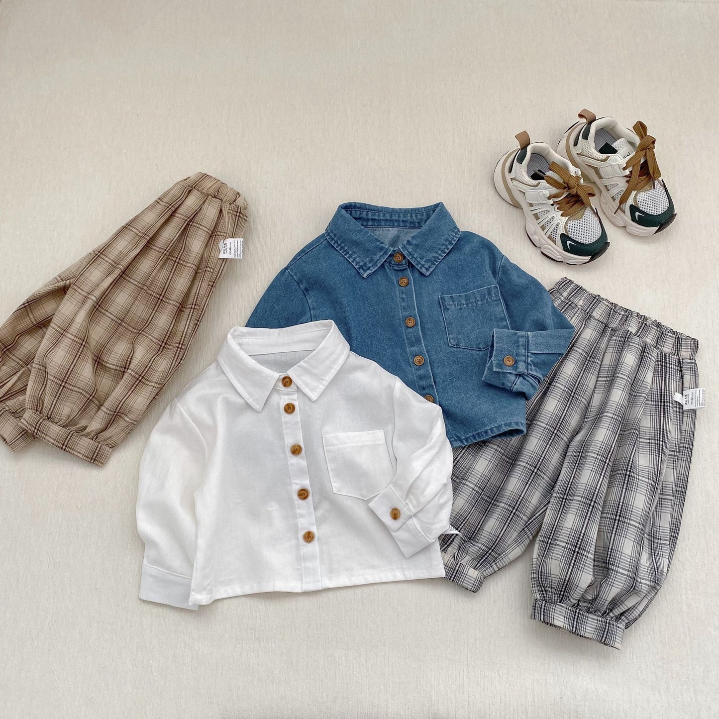 長袖シャツ・ブラウス Denim Long Sleeve Shirt デニム 長袖シャツ【mh0012171】