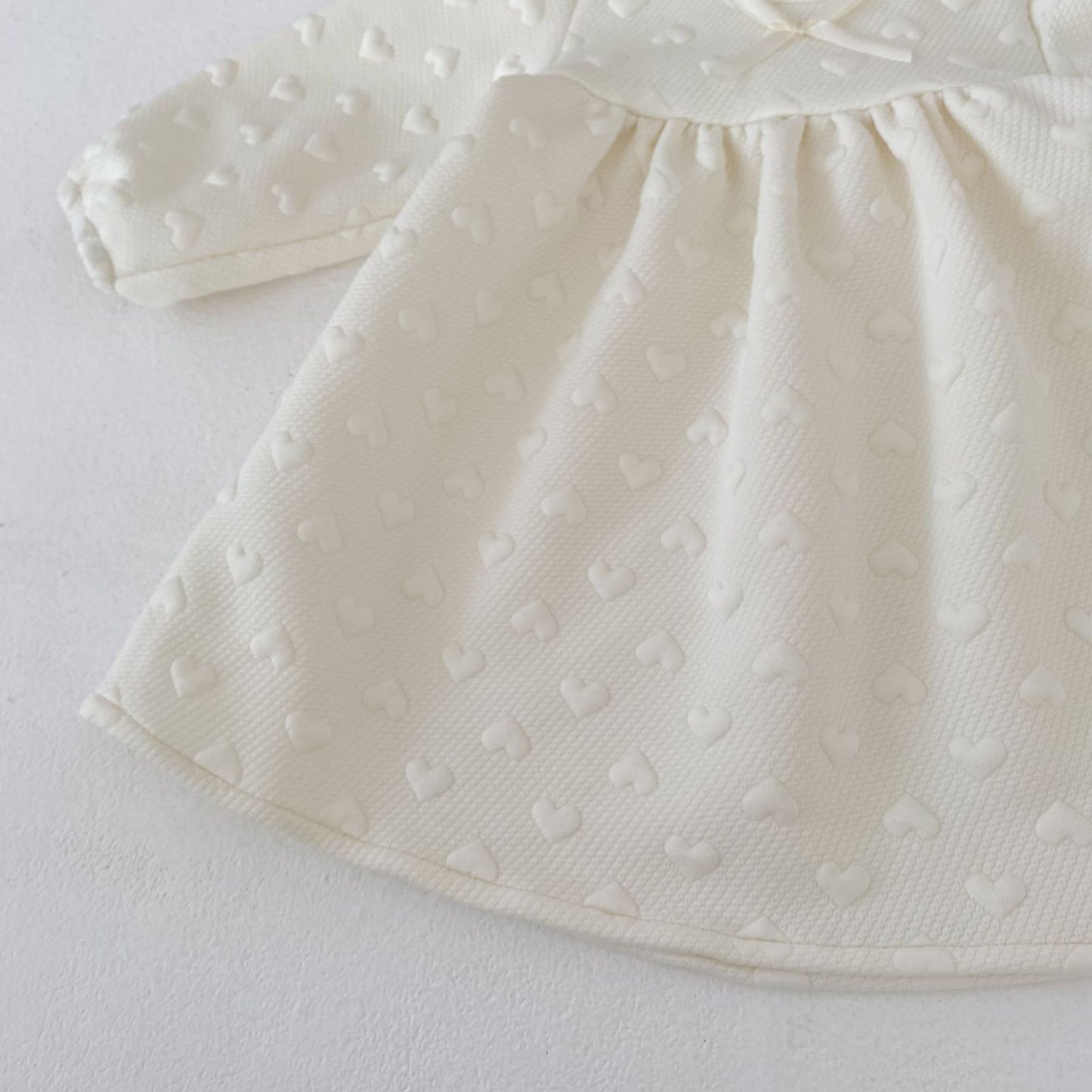 長袖ワンピース Embossed Heart Jacquard Dress エンボスハート ジャガード ワンピース【mh0012175】